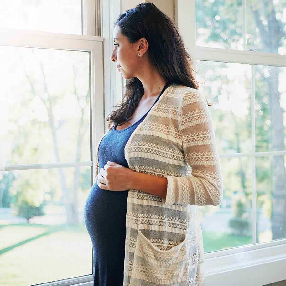A pregnant woman looks out a window. The Ohio pregnancy discrimination lawyers at Horenstein, Nicholson & Blumenthal can identify when your employer isn’t treating you right.